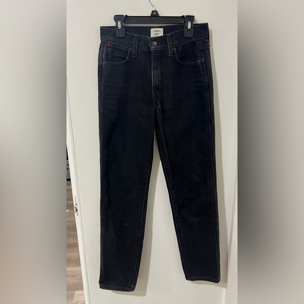 Aritzia Sunday Best Black Straight Leg Jeans size 24
